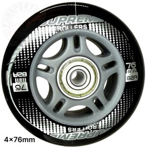 Supreme Rollers Venice Inliner Skate Rollen 76mm 82A Grau (4er Set)