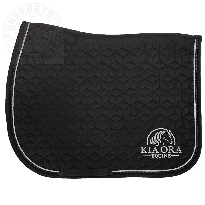 Kia Ora Equine Samt Spring Schabracke Schwarz Full