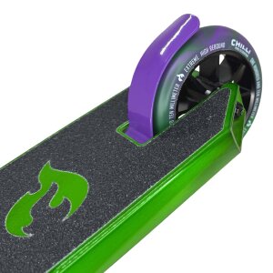 Chilli Pro Jumpstart S Stunt-Scooter H=71cm transparent Grün / Lila