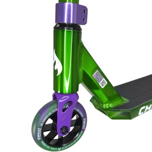 Chilli Pro Jumpstart S Stunt-Scooter H=71cm transparent Grün / Lila