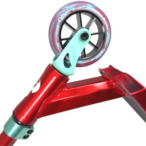 Chilli Pro Jumpstart M Stunt-Scooter H=81cm transparent Rot / Türkis