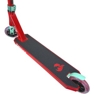 Chilli Pro Jumpstart M Stunt-Scooter H=81cm transparent Rot / Türkis