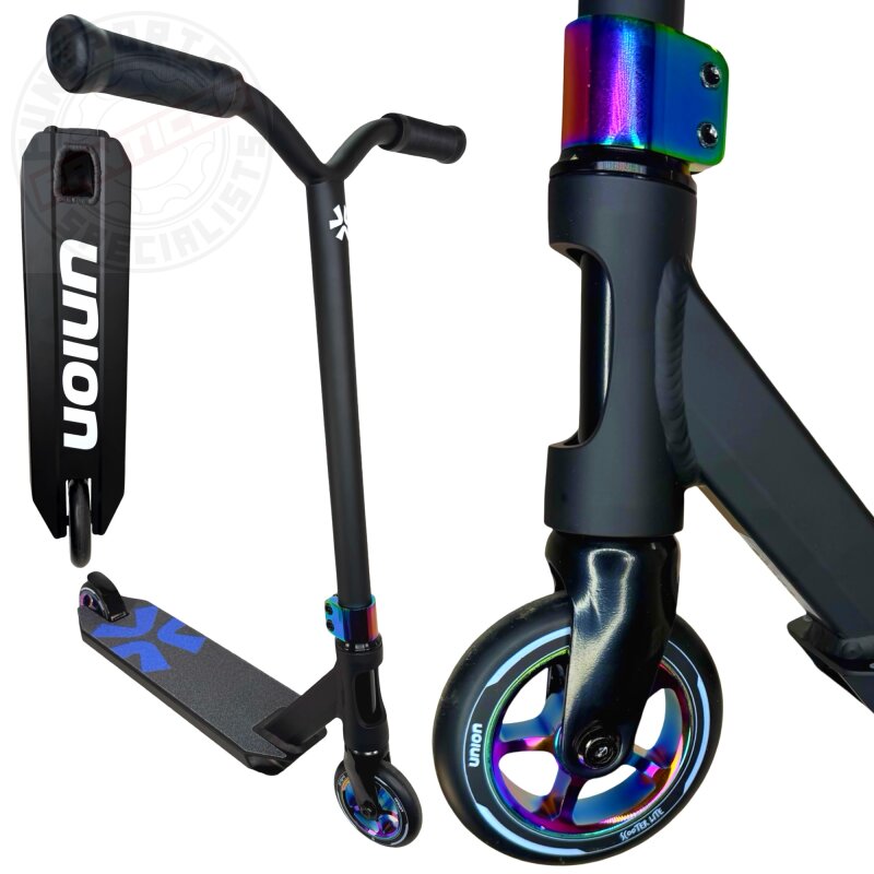 Union Base Lite Stunt-Scooter Mini S = H=69cm Schwarz / Rainbow