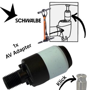 Schwalbe Fahrrad SCV Clik Valve System Pumpen Adapter AV...