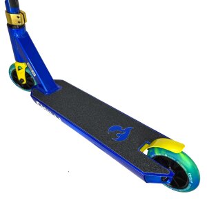 Chilli Pro Jumpstart S Stunt-Scooter H=71cm transparent Blau / Gelb