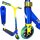 Chilli Pro Jumpstart S Stunt-Scooter H=71cm transparent Blau / Gelb