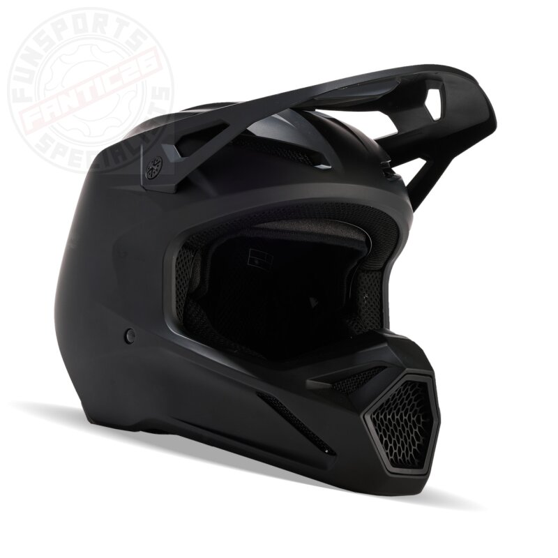 Fox V1 Solid Motorrad Motocross Helm Schwarz Matt XL
