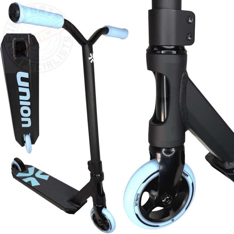 Union Base Lite Stunt-Scooter Mini S = H=69cm Schwarz / Hell Blau