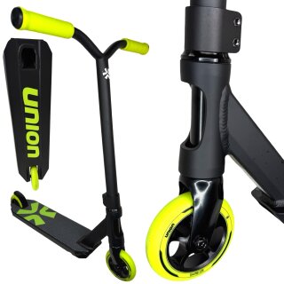 Union Base Lite Stunt-Scooter Mini M =  H=76cm Schwarz / Lime