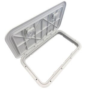 Osculati Bündige Inspektionsluke Marine Boot Schiff Camping 600x350mm weiß RAL 9001
