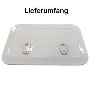 Osculati Bündige Inspektionsluke Marine Boot Schiff Camping 600x350mm weiß RAL 9001