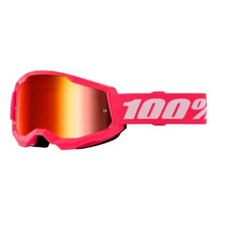 100% Strata V2 goggle Motocross Brille Pink Verspiegelt