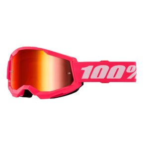 100% Strata V2 goggle Motocross Brille Pink Verspiegelt