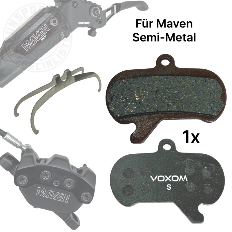 Voxom Scheibenbremsen Disc Bremsbeläge kompatibel mit Sram Maven semi-metal