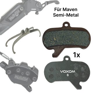 Voxom Scheibenbremsen Disc Bremsbeläge kompatibel mit Sram Maven semi-metal