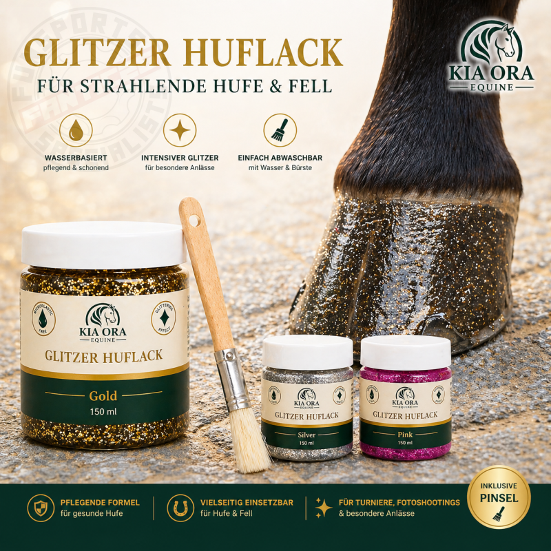 Kia Ora Equine Glitzer Huflack Pferd 150 ml