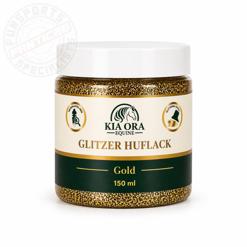 Kia Ora Equine Glitzer Huflack Pferd 150 ml Gold