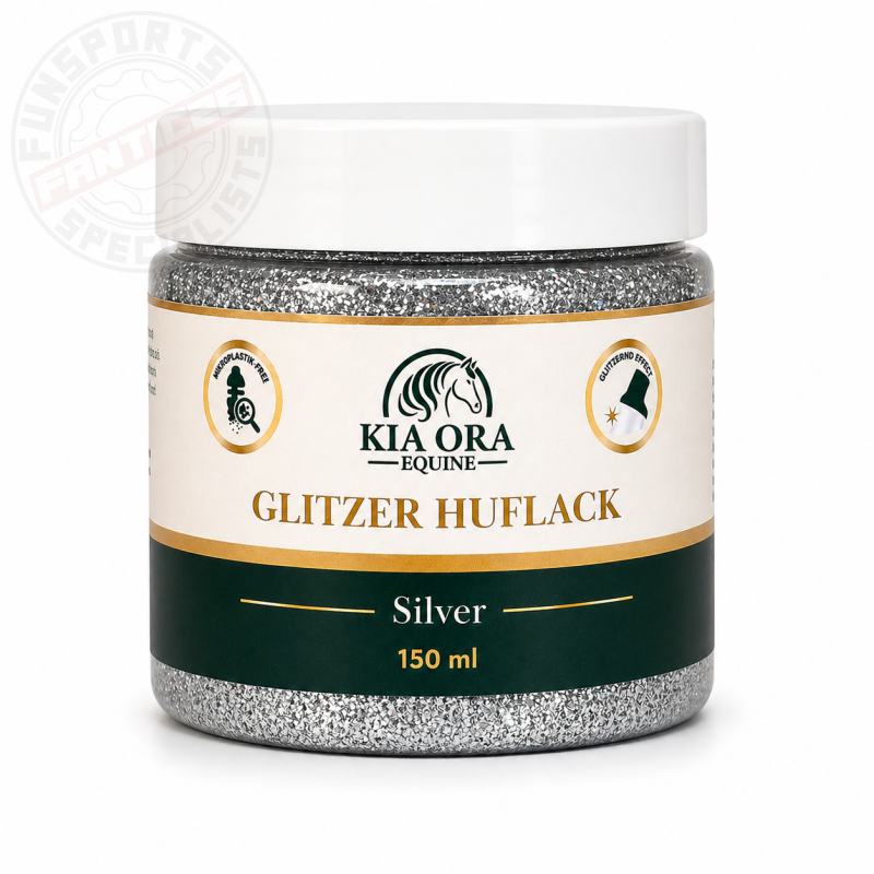 Kia Ora Equine Glitzer Huflack Pferd 150 ml Silber