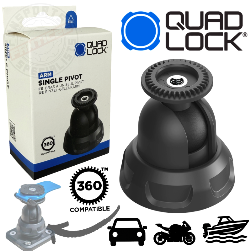 QUAD LOCK 360 Single Pivot Schwenk Gelenk Handy Halter Bware