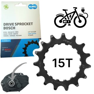 KMC Kettenblatt Ebike für Bosch Gen.2 Active line Verschleiß Ritzel 15 Zähne