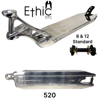 Ethic DTC Iconoclast Evo2 Stunt-Scooter Deck Raw 520mm Chrome Poliert