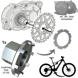 Lockringtool 53mm Kettenblatt Nuss Ebike Service geeignet...