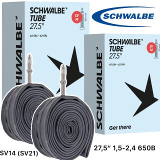 2x Schwalbe Fahrrad-Schlauch SV14 (SV21) 27,5x1,5-2,4 40/60-584 SV40