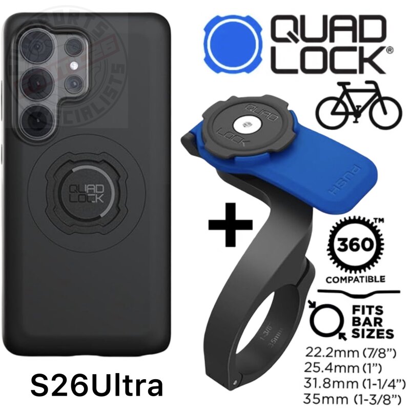 QUAD LOCK MAG Case Bundle Fahrrad Handy Hülle + Front Mount V3 für Galaxy S26 Ultra