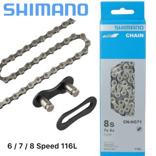 Shimano Fahrrad Kette CN-HG71 116 Glieder 7- / 8-fach Quick-Link