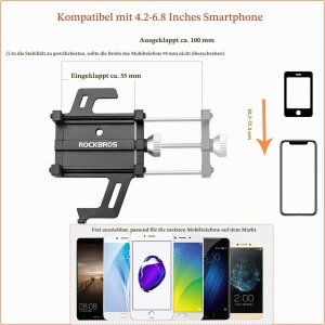 Rockbros Fahrrad Handyhalterung Universal 360° Drehbar
