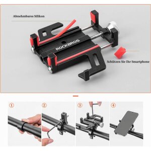 Rockbros Fahrrad Handyhalterung Universal 360° Drehbar