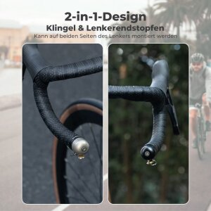 Rockbros Fahrradklingel Rennrad für 22,2mm Dropbar Lenker