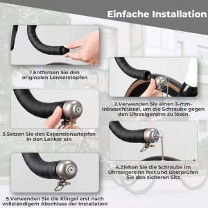 Rockbros Fahrradklingel Rennrad für 22,2mm Dropbar Lenker