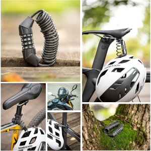 Rockbros Kabelschloss Motorrad Fahrrad Helmschloss