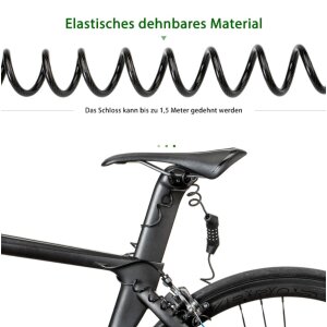 Rockbros Kabelschloss Motorrad Fahrrad Helmschloss