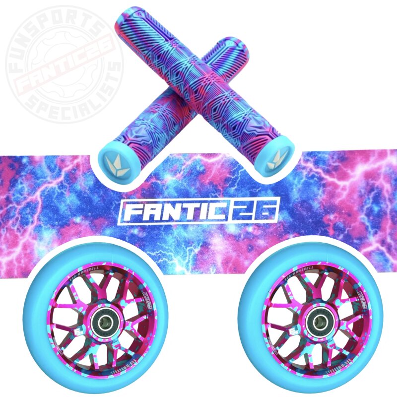 Fantic26 Stunt-Scooter Ersatzteile Bundle Spar-Sets Thunder Pink/Türkis