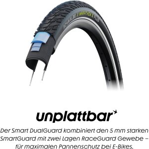 2x Schwalbe Marathon E-Plus 28" x 1,5" (40-622) Reifen, , Schläuche SV 17 + F26 Reifenheber