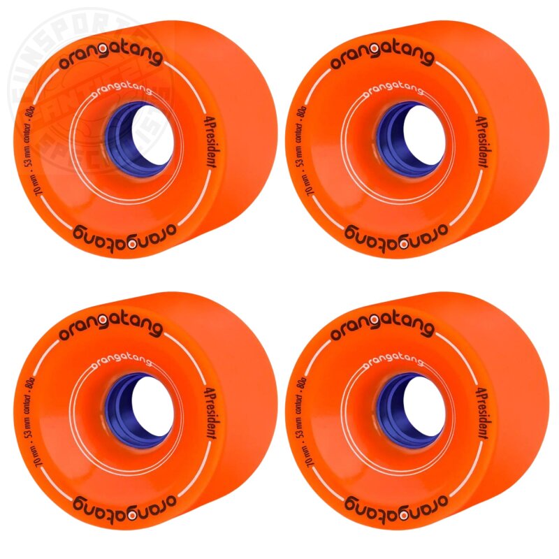 Orangatang 4President Longboard Rollen 70mm 80a (4erSet) Orange