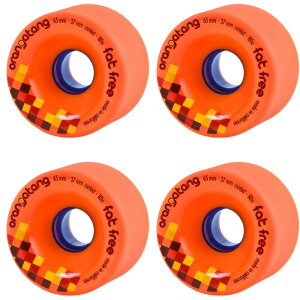 Orangatang Fat Free Longboard Rollen 65mm 80a (4erSet)...