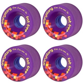Orangatang Fat Free Longboard Rollen 65mm 83a (4erSet) Lila