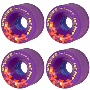 Orangatang Fat Free Longboard Rollen 65mm 83a (4erSet) Lila