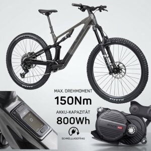 Crussis 11.11 MTB Alu Avinox M2S 150Nm Ebike 800Wh Fox 36...