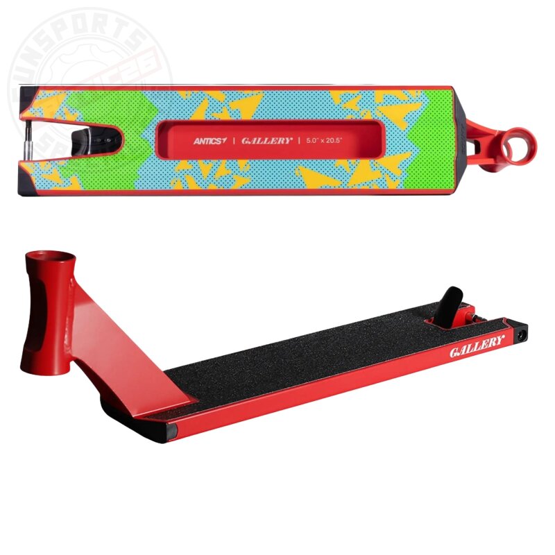 Antics Gallery Stunt Scooter Deck 5" x 20.5" Rot