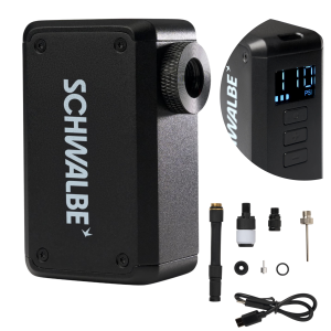 Schwalbe E Micro Pump elektrische Fahrradpumpe inkl. SCV Adapter