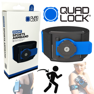 QUAD LOCK Sports Armband Joggen Laufen Walken Handy Arm...
