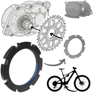 Lockring 53mm Kettenblatt Verschlussring für Dji...