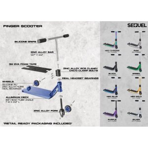 Sequel Finger Scooter Mini Stunt Scooter kugelgelagert SCS