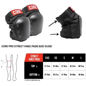 Core Protection Street Knee Pads Knieschoner Rot/Schwarz