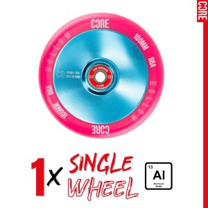 Core Hollow V2 Stunt-Scooter Rolle 100mm Hellblau/PU Pink