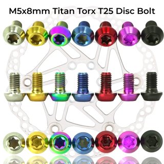 Titan M5 x 8mm Torx T25 Fahrrad Bremsscheiben Befestigungs Schraube